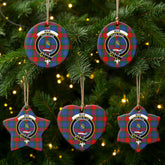Mar Tartan Crest Christmas Ceramic Ornament
